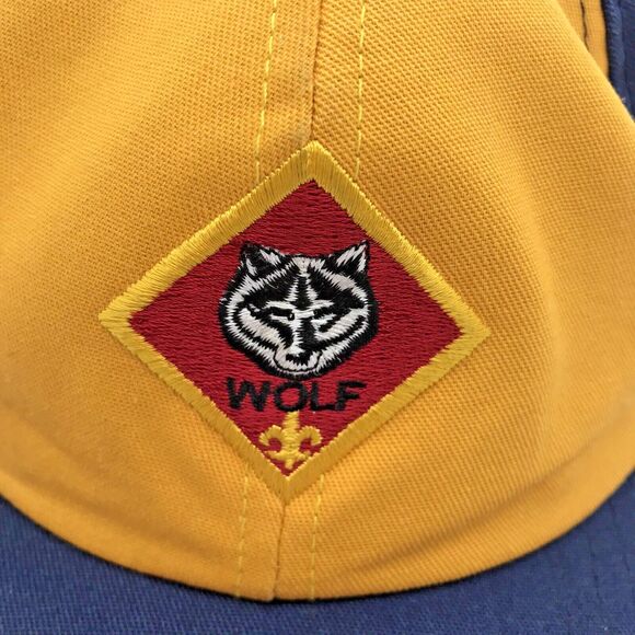 Boy Scouts America Wolf Cub Scout Ball Cap Adjustable Navy & Gold Youth S/M Hat - Picture 3 of 8